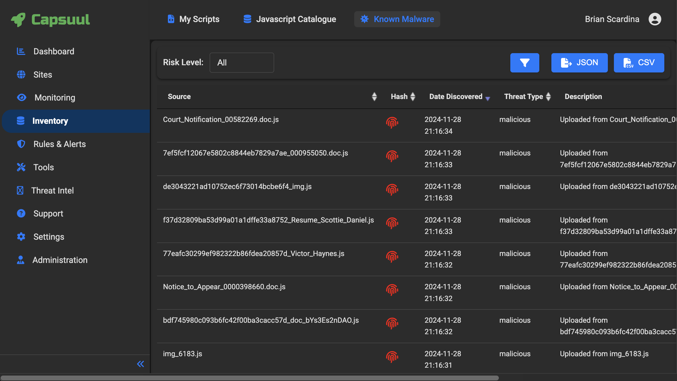 Capsuul product screenshot
